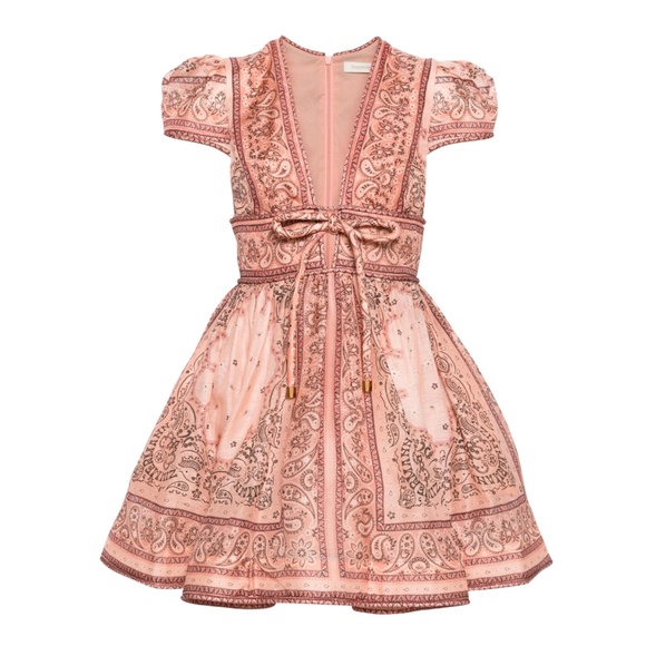 Pink Bandana Print Mini Dress Size 0 - Picture 6 of 10